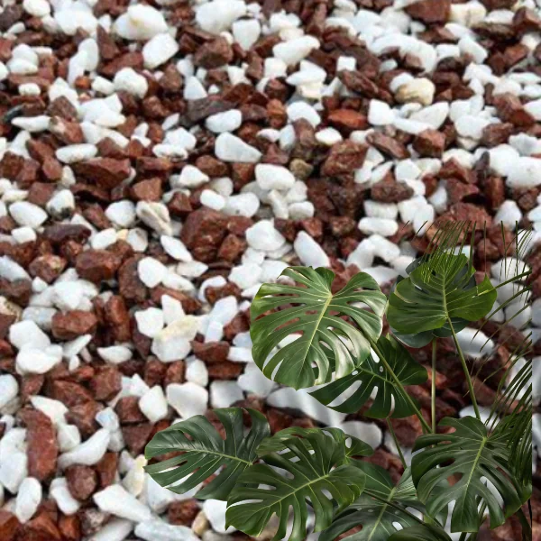 20mm Red and White Chippings