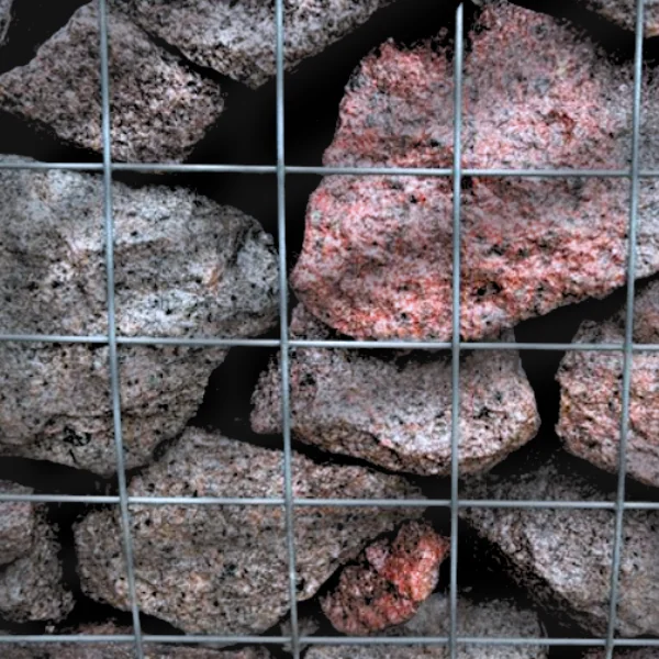 100-200mm Pink Grey Granite Gabion Stone