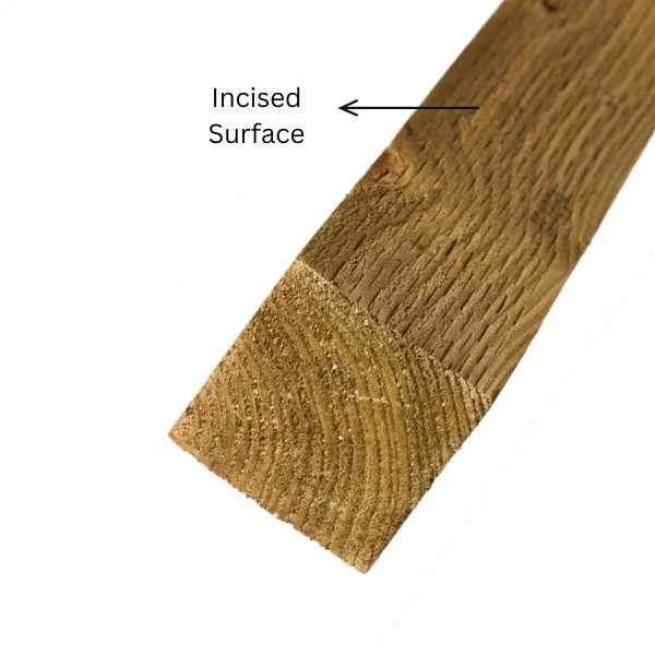 Incised UC4 Green Treated Wooden Fence Post