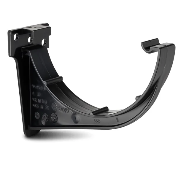 Half Round Black Gutter Fascia Bracket