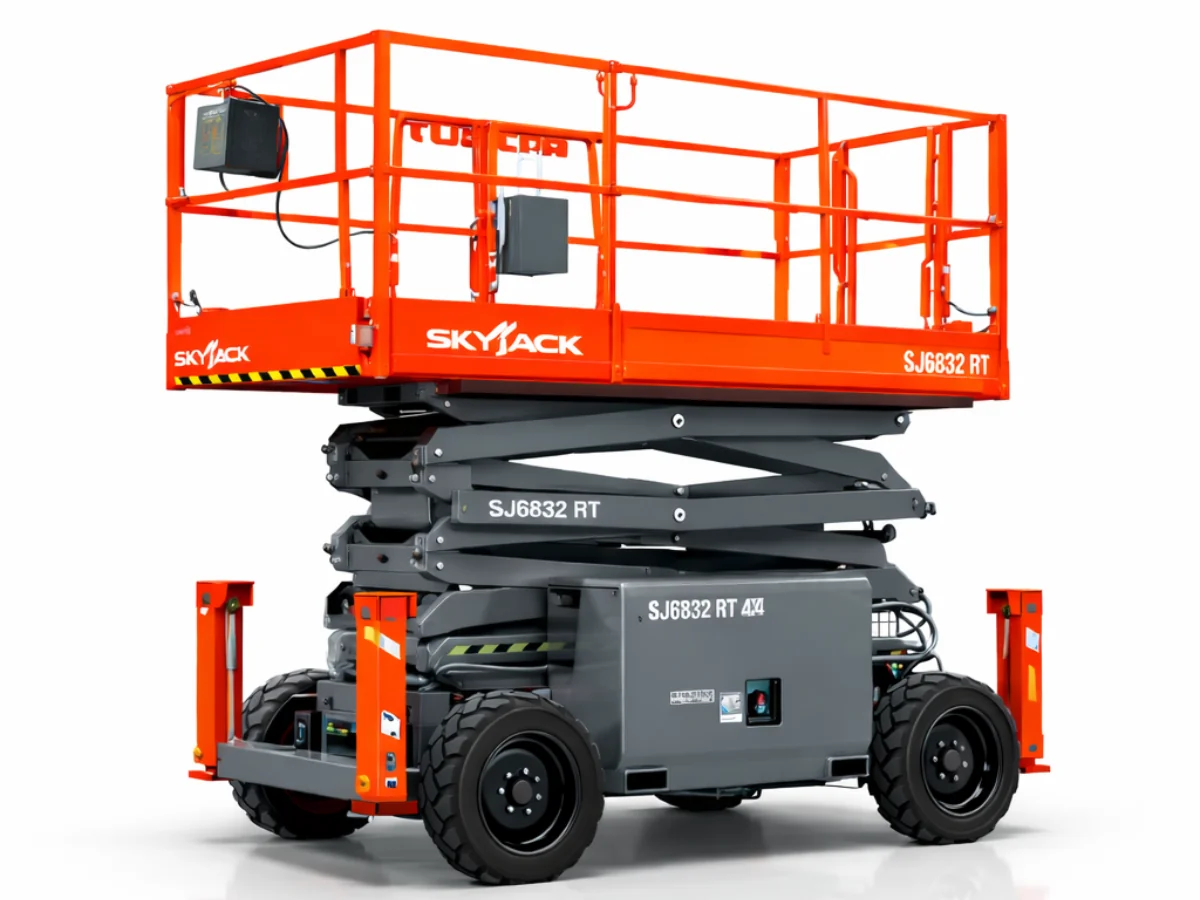Skyjack SJ6832RT 10m 454Kg Rough Terrain Diesel Scissor Lift Hire