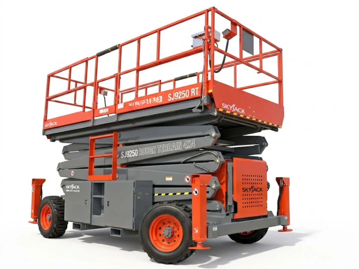 Skyjack SJ9250RT 17m 681Kg Jackleg Diesel Scissor Lift Hire