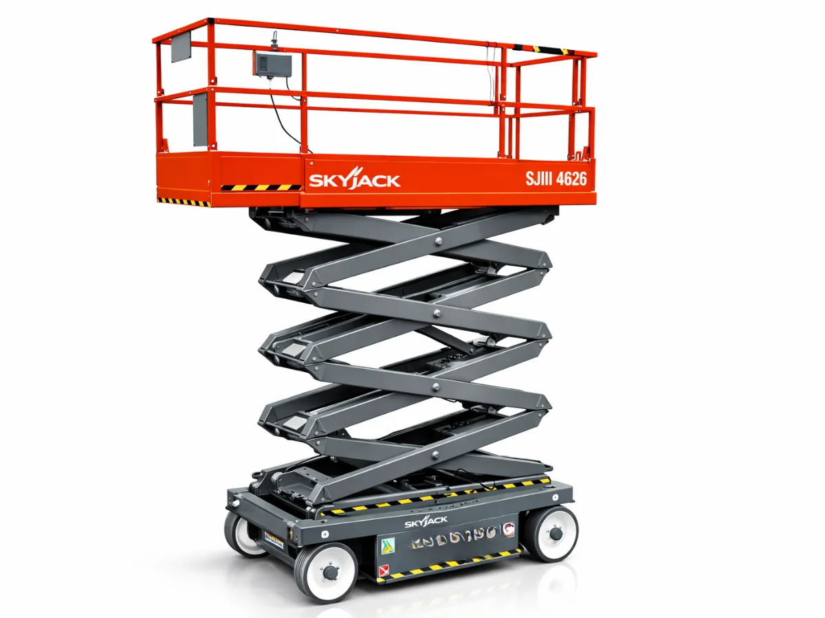 Skyjack SJ111 4626 10m 454Kg Self-Propelled Electric Scissor Lift Hire