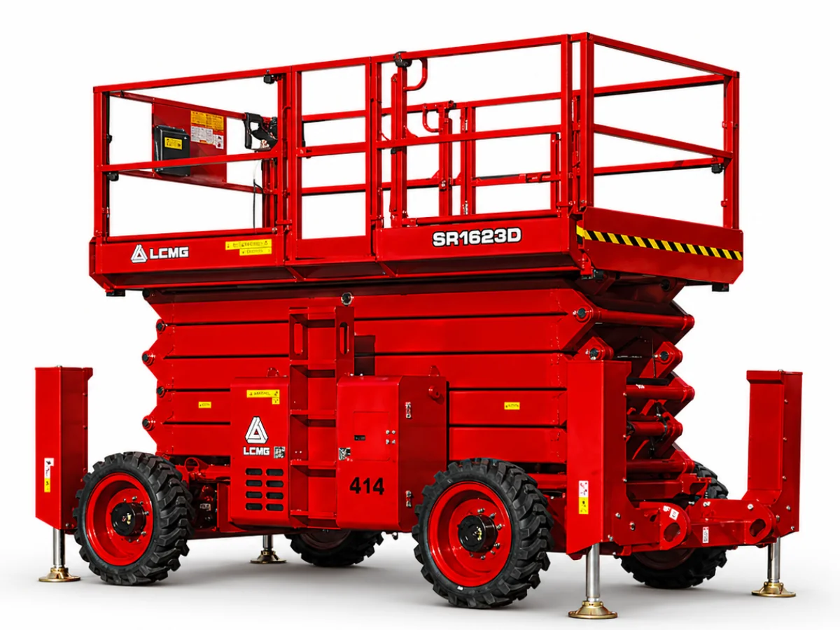 LGMG SR1623D 18m 680Kg Diesel Scissor Lift Hire