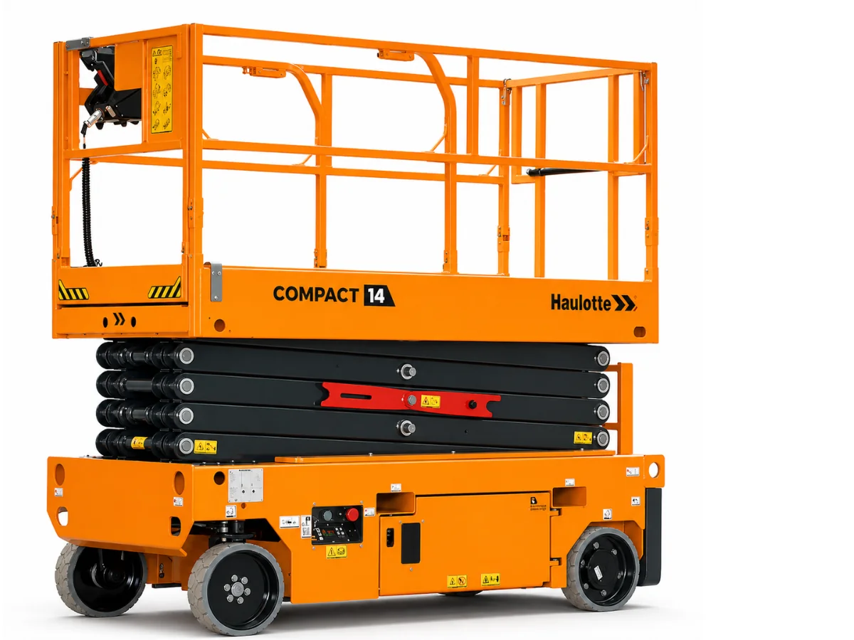 Haulotte Compact 14E 14m 350Kg Electric Scissor Lift Hire