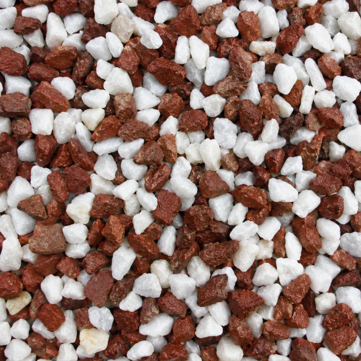20mm Red and White Chippings
