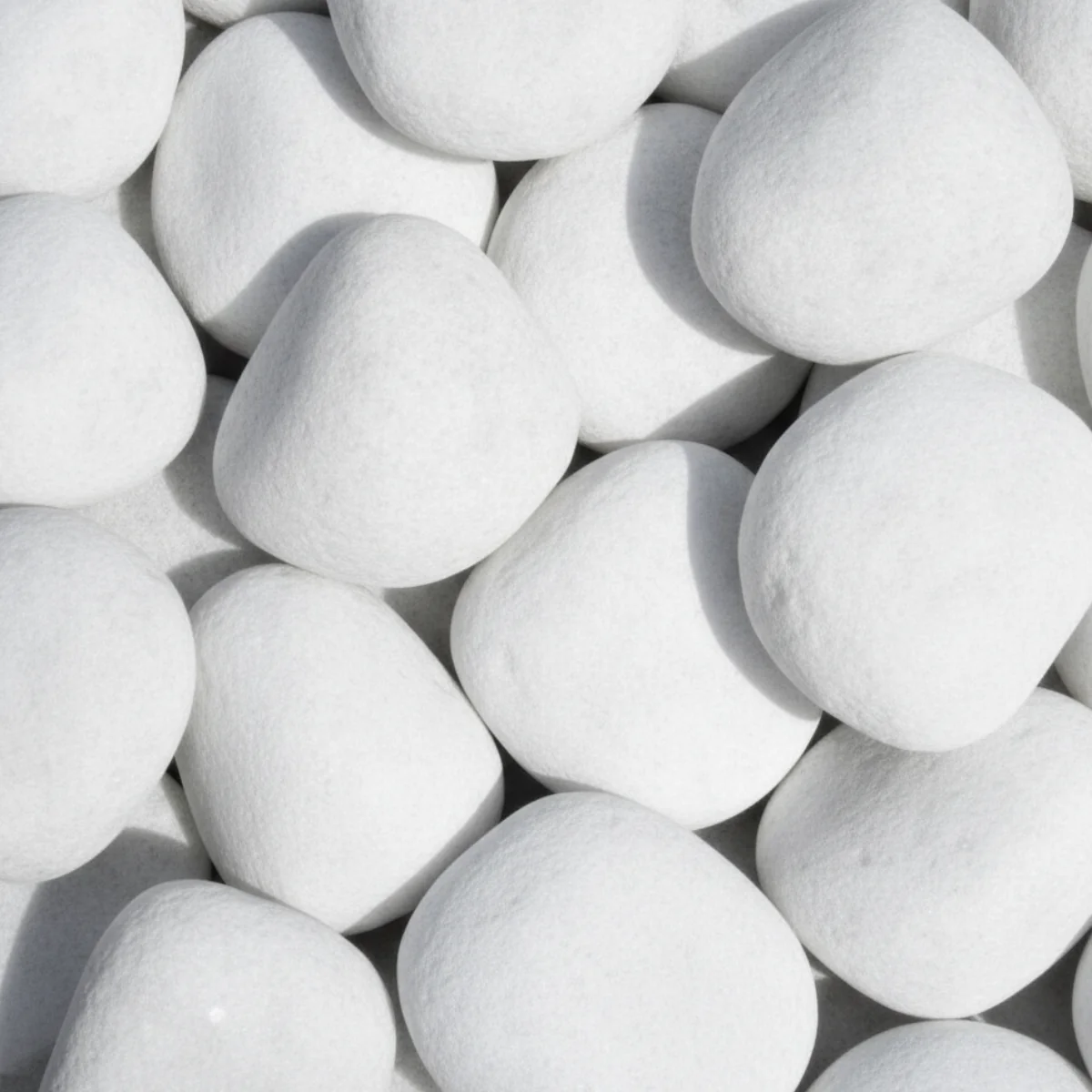 Polar White Gabion Cobbles